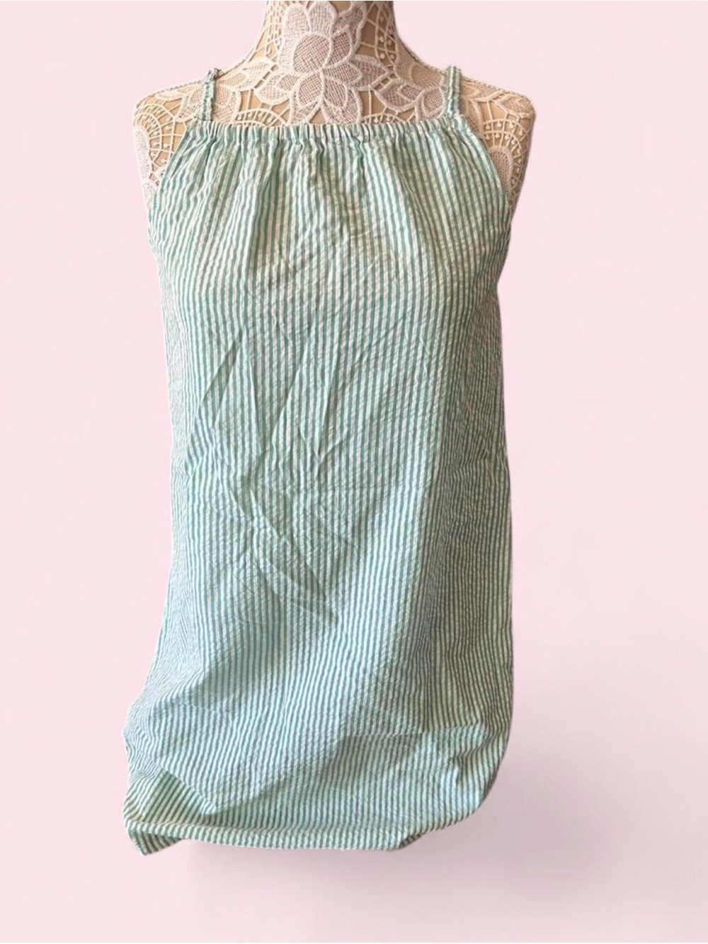 H&M Mint Green and White Striped Sundress for Kids